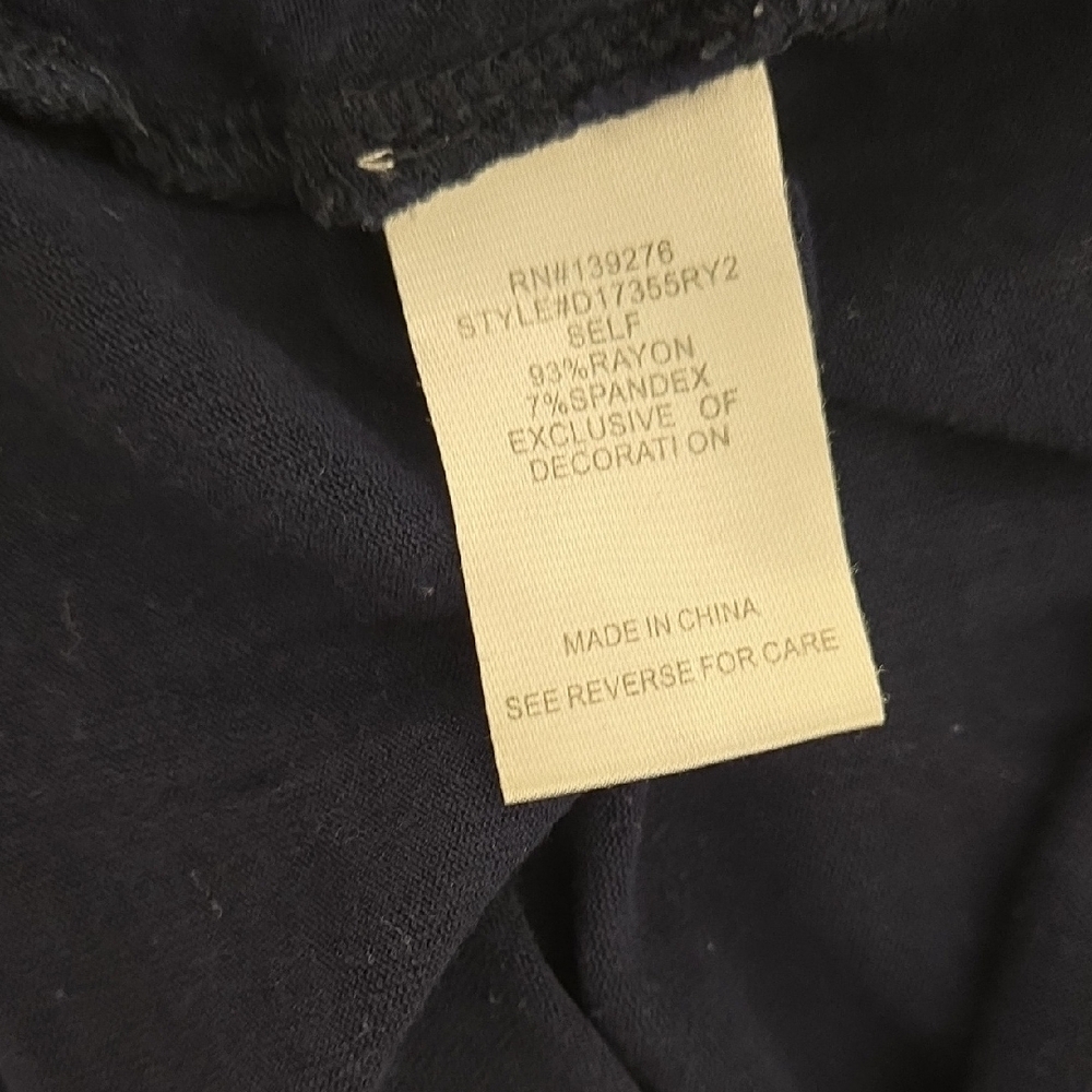 Daniel Rainn Dark Blue Short Sleeve Top - Picture 14 of 14